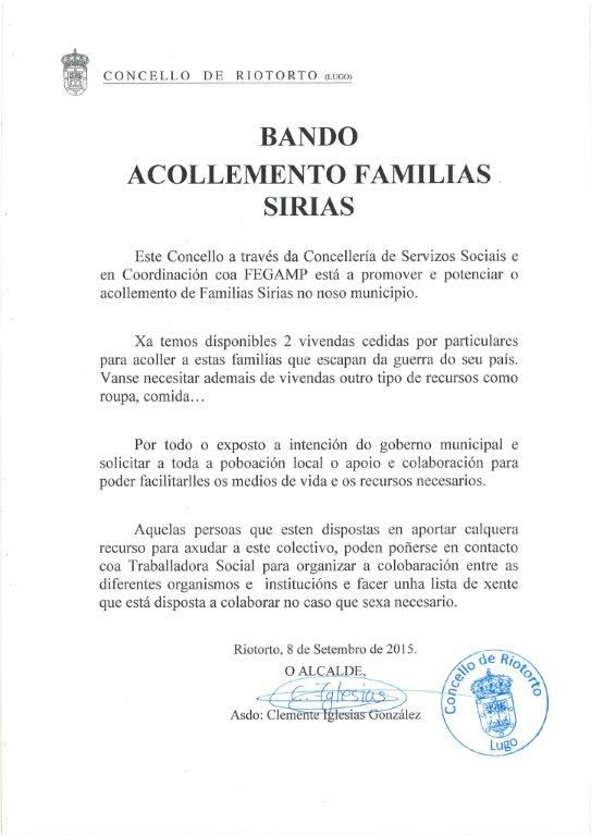ACOLLEMENTO DE FAMILIAS SIRIAS